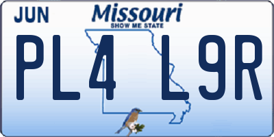 MO license plate PL4L9R