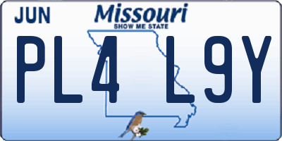 MO license plate PL4L9Y