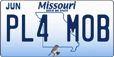 MO license plate PL4M0B