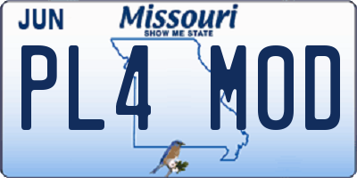 MO license plate PL4M0D