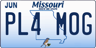 MO license plate PL4M0G