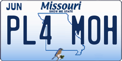 MO license plate PL4M0H