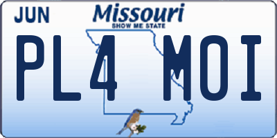 MO license plate PL4M0I