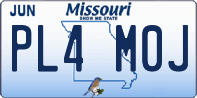MO license plate PL4M0J