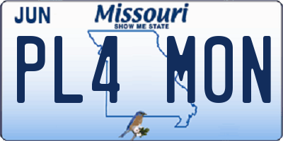 MO license plate PL4M0N