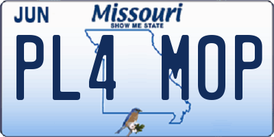 MO license plate PL4M0P