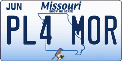 MO license plate PL4M0R