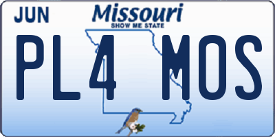 MO license plate PL4M0S