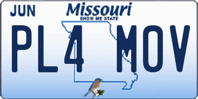 MO license plate PL4M0V