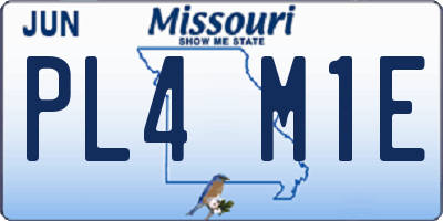 MO license plate PL4M1E