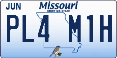 MO license plate PL4M1H