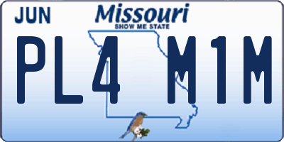 MO license plate PL4M1M