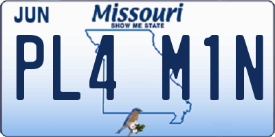 MO license plate PL4M1N