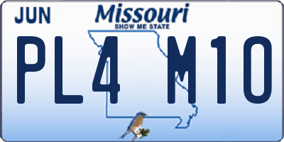 MO license plate PL4M1O