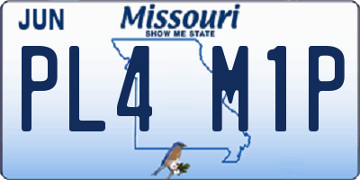 MO license plate PL4M1P