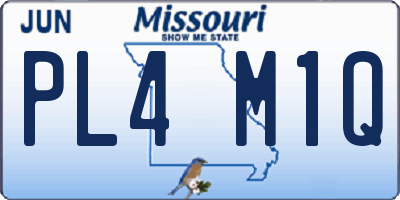 MO license plate PL4M1Q