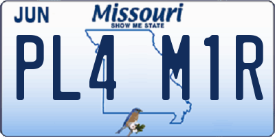 MO license plate PL4M1R