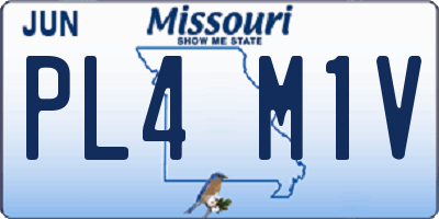MO license plate PL4M1V
