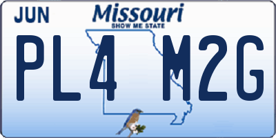 MO license plate PL4M2G