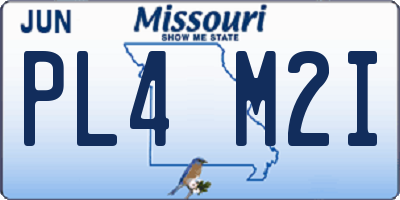 MO license plate PL4M2I