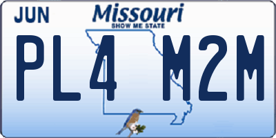 MO license plate PL4M2M