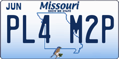 MO license plate PL4M2P