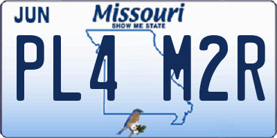 MO license plate PL4M2R