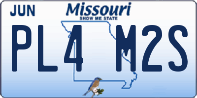 MO license plate PL4M2S