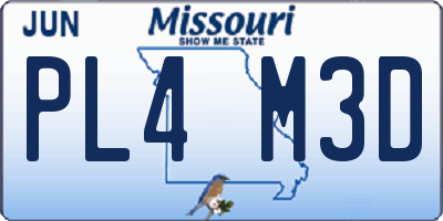 MO license plate PL4M3D