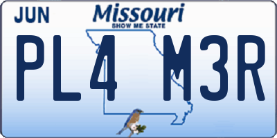 MO license plate PL4M3R