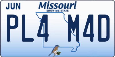 MO license plate PL4M4D