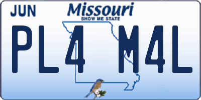 MO license plate PL4M4L