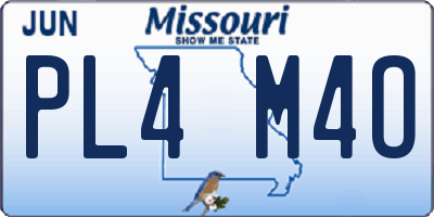 MO license plate PL4M4O