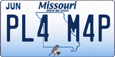 MO license plate PL4M4P