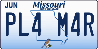 MO license plate PL4M4R