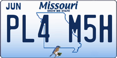 MO license plate PL4M5H