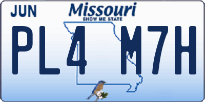 MO license plate PL4M7H