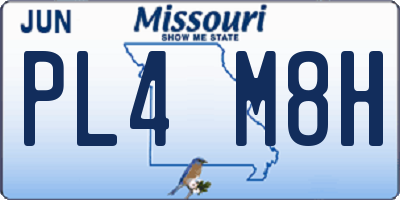 MO license plate PL4M8H