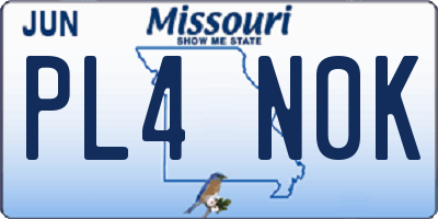 MO license plate PL4N0K