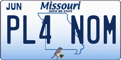 MO license plate PL4N0M