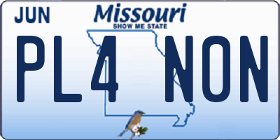 MO license plate PL4N0N