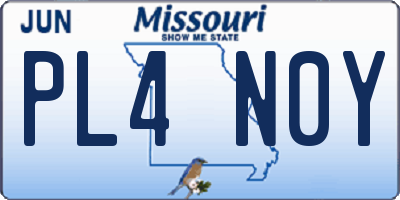 MO license plate PL4N0Y