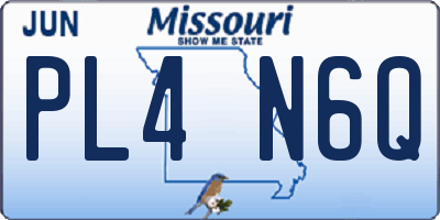 MO license plate PL4N6Q