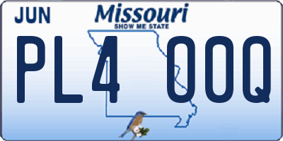 MO license plate PL4O0Q