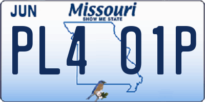 MO license plate PL4O1P