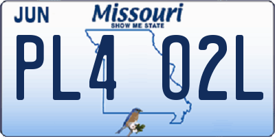 MO license plate PL4O2L