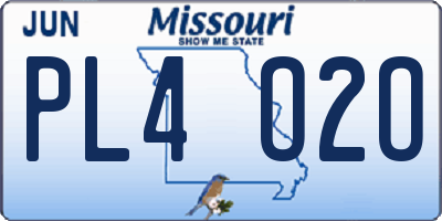 MO license plate PL4O2O