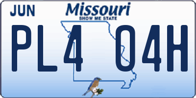 MO license plate PL4O4H