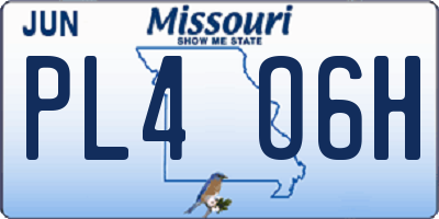 MO license plate PL4O6H