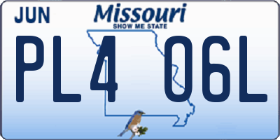 MO license plate PL4O6L
